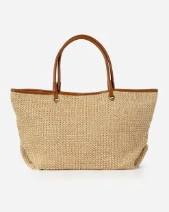 Catching Rays Straw Tote Bag - Natural - SALE