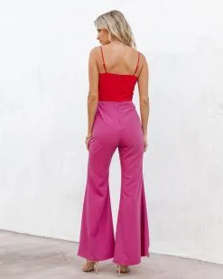 Cherie Colorblock Flare Jumpsuit - Red/Fuchsia - SALE 10 Cherie Colorblock Flare Jumpsuit - Red/Fuchsia - SALE -clothes Sales CherieColorblockFlareJumpsuit 132