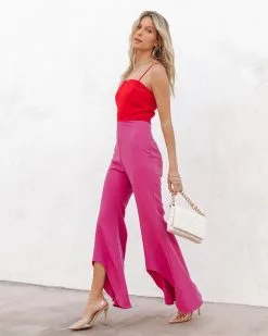 Cherie Colorblock Flare Jumpsuit - Red/Fuchsia - SALE 11 Cherie Colorblock Flare Jumpsuit - Red/Fuchsia - SALE -clothes Sales CherieColorblockFlareJumpsuit 42