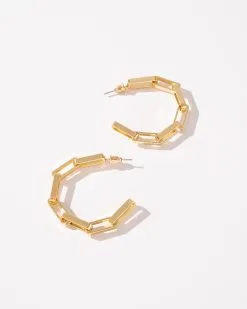 Claudine Link Mini Hoops - Gold