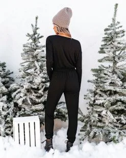 Colette Pocketed Drawstring Jumpsuit - Black -clothes Sales Colettepocketedlongsleevejumpsuitblack32