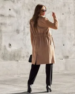 Cordelia Pocketed Faux Suede Contrast Coat - Camel - FINAL SALE 8 Cordelia Pocketed Faux Suede Contrast Coat - Camel - FINAL SALE -clothes Sales CordeliaPocketedFauxSuedeContrastCoat Camel16
