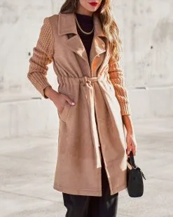 Cordelia Pocketed Faux Suede Contrast Coat - Camel - FINAL SALE 11 Cordelia Pocketed Faux Suede Contrast Coat - Camel - FINAL SALE -clothes Sales CordeliaPocketedFauxSuedeContrastCoat Camel39