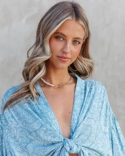 Covello Pearl Chain Toggle Necklace - Gold - SALE -clothes Sales CovelloPearlChainToggleNecklace Gold2