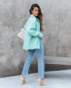 Cover Girl Tweed Pocketed Jacket - Pistachio - FINAL SALE -clothes Sales CoverGirlTweedPocketedJacket Pistachio 4