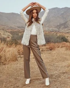 Dunhill Pocketed Faux Fur Vest - FINAL SALE -clothes Sales DUNHILLPOCKETEDFAUXFURVEST 2631