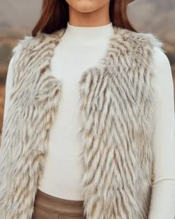 Dunhill Pocketed Faux Fur Vest - FINAL SALE -clothes Sales DUNHILLPOCKETEDFAUXFURVEST 2648