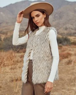 Dunhill Pocketed Faux Fur Vest - FINAL SALE -clothes Sales DUNHILLPOCKETEDFAUXFURVEST 2658