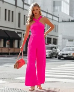 Decide The Vibe Jumpsuit - Fuchsia - FINAL SALE -clothes Sales DecideTheVibeJumpsuitFuchsia73