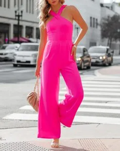 Decide The Vibe Jumpsuit - Fuchsia - FINAL SALE -clothes Sales DecideTheVibeJumpsuitFuchsia85