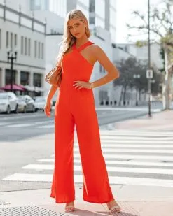 Decide The Vibe Jumpsuit - Orange - FINAL SALE -clothes Sales DecideTheVibeJumpsuitOrange91