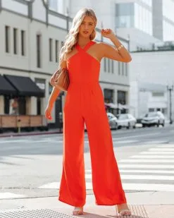 Decide The Vibe Jumpsuit - Orange - FINAL SALE -clothes Sales DecideTheVibeJumpsuitOrange99