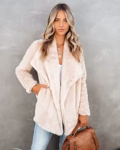 Do The Trick Pocketed Faux Fur Drape Coat - FINAL SALE -clothes Sales DoTheTrickPocketedFauxFurDrapeCoat 11