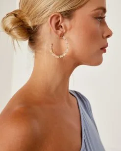 Noelia Beaded Hoops - Clear -clothes Sales E13962CLG1 CLEAR19