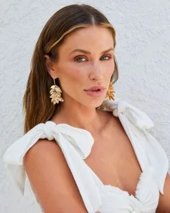 Golden Vines Drop Earrings - Gold -clothes Sales E14096G2 GOLD 0778