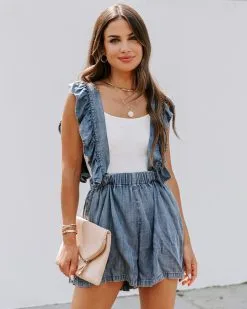 Daniela Ruffle Pocketed Romper - FINAL SALE -clothes Sales EM4A2644