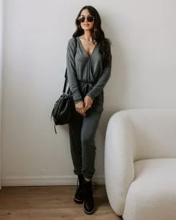 Colette Pocketed Drawstring Jumpsuit - Dark Grey - FINAL SALE -clothes Sales EM4A3185 0cc134a5 9c54 4d03 ae5f 5422edac6c55