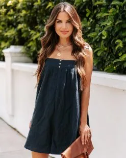 Andrina Cotton Pocketed Romper - Navy - FINAL SALE -clothes Sales EM4A4103 a1aad270 8bc4 49bd a03b 2483ddd612f4