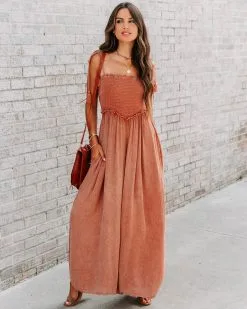 Kaia Rose Smocked Pocketed Jumpsuit - FINAL SALE -clothes Sales EM4A6670