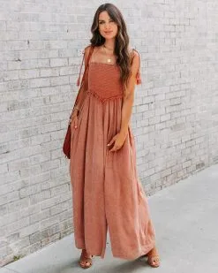 Kaia Rose Smocked Pocketed Jumpsuit - FINAL SALE -clothes Sales EM4A6673