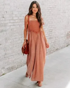 Kaia Rose Smocked Pocketed Jumpsuit - FINAL SALE -clothes Sales EM4A6680