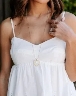 Heart Of Steel Necklace - Gold - FINAL SALE -clothes Sales EM4A8323