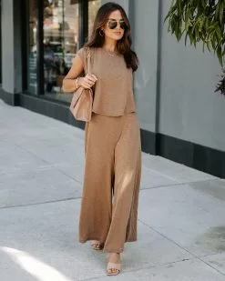 Not What It Seems Pocketed Jumpsuit - Mocha - SALE
