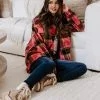 Perfect Day Pocketed Plaid Teddy Jacket - LAST CHANCE