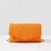 Evelynn Quilted Crossbody Bag - Orange