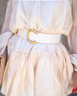 Paso Robles Gold Buckle Belt - Bone - SALE