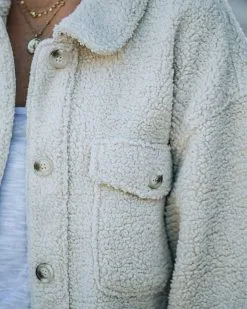 Big Rock Pocketed Sherpa Jacket - Beige - FINAL SALE -clothes Sales FO6C0089 1dc21984 1f60 4689 b3a5 ed912d6efeb6