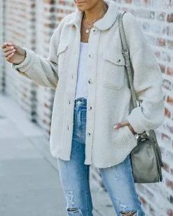 Big Rock Pocketed Sherpa Jacket - Beige - FINAL SALE -clothes Sales FO6C0105 d2bc87b0 a4ae 4069 9660 3c03ec69b5f6