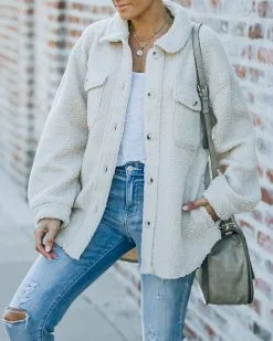 Big Rock Pocketed Sherpa Jacket - Beige - FINAL SALE -clothes Sales FO6C0110 8e528fe6 66e9 4939 8c2c e25a0151b5b1