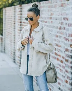 Big Rock Pocketed Sherpa Jacket - Beige - FINAL SALE -clothes Sales FO6C0113 aeb2e4d2 5d6b 4caa 9775 639d2e63c113