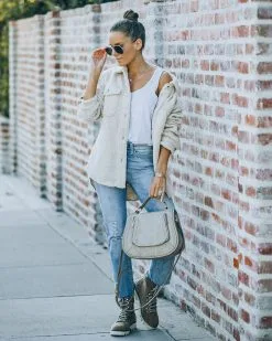 Big Rock Pocketed Sherpa Jacket - Beige - FINAL SALE -clothes Sales FO6C0211 3184e33a 15e7 4a76 90de 3ea5a5f9a5fa