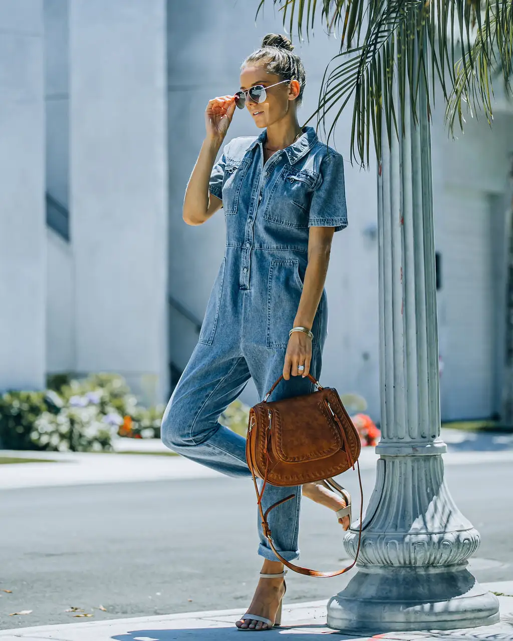 Falon Pocketed Denim Utility Jumpsuit - FINAL SALE 7 Falon Pocketed Denim Utility Jumpsuit - FINAL SALE - Image 7