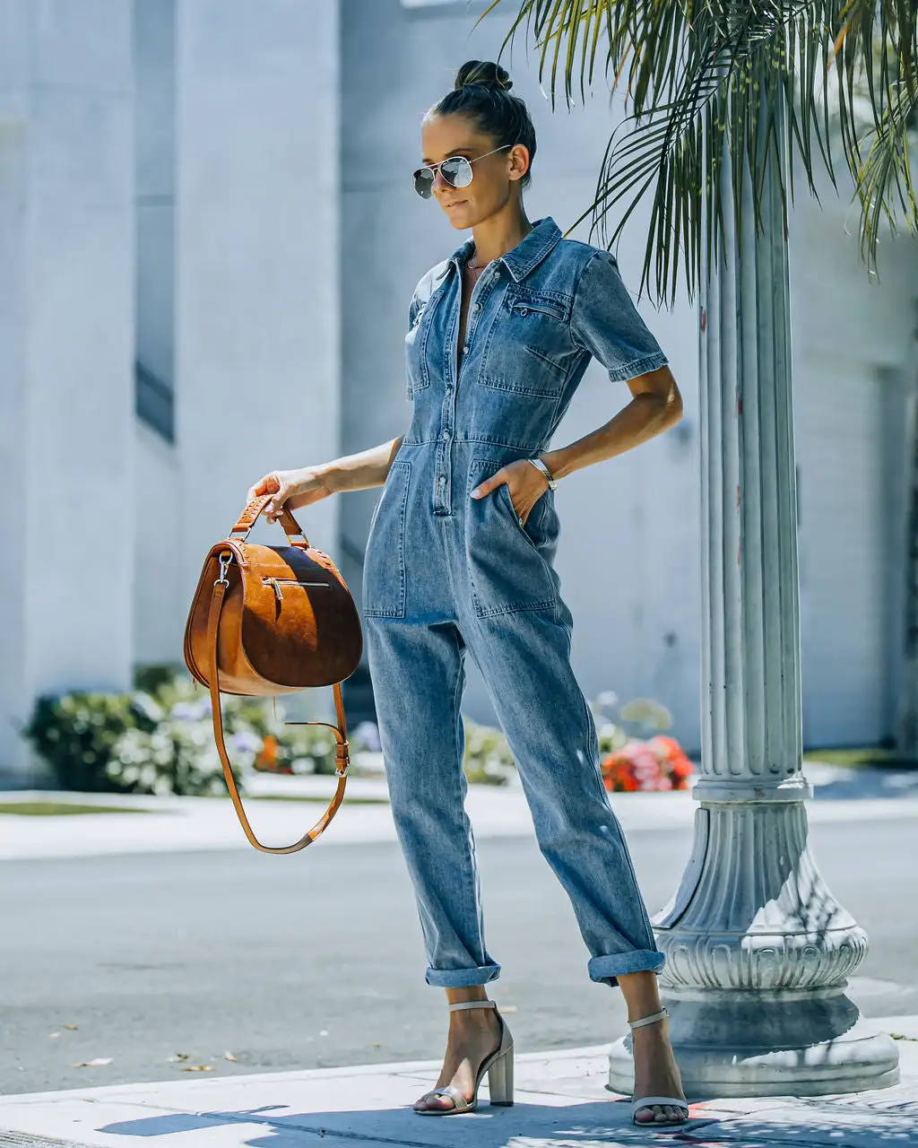 Falon Pocketed Denim Utility Jumpsuit - FINAL SALE 9 Falon Pocketed Denim Utility Jumpsuit - FINAL SALE - Image 9