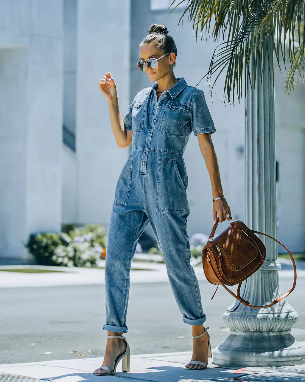 Falon Pocketed Denim Utility Jumpsuit - FINAL SALE 5 Falon Pocketed Denim Utility Jumpsuit - FINAL SALE - Image 5
