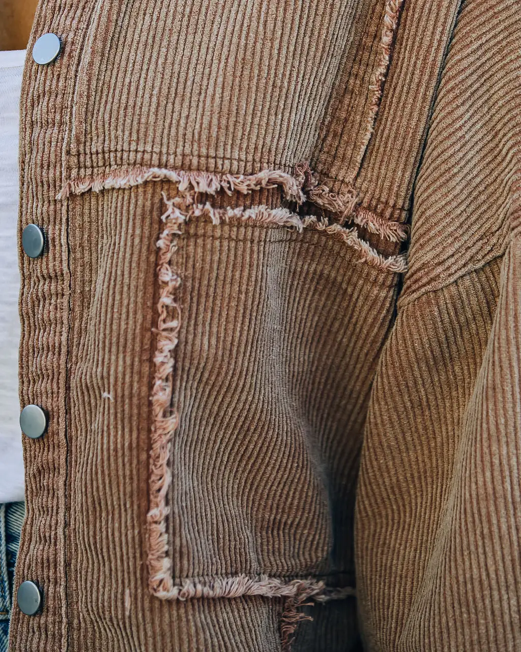 Navid Cotton Pocketed Corduroy Shacket - Brown Sugar - FINAL SALE 4 Navid Cotton Pocketed Corduroy Shacket - Brown Sugar - FINAL SALE - Image 4