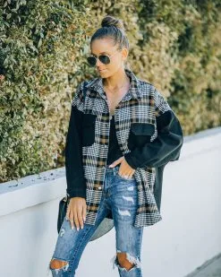 Amata Cotton Blend Plaid Shacket - FINAL SALE -clothes Sales FO6C1418