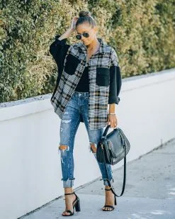 Amata Cotton Blend Plaid Shacket - FINAL SALE -clothes Sales FO6C1484 56dd2c22 23f3 40a6 9d14 e018ae77a1b6