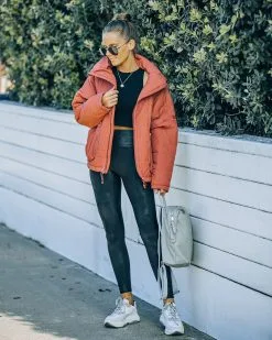 Cassian Pocketed Quilted Puffer Jacket - Ginger - FINAL SALE -clothes Sales FO6C1601