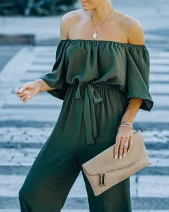 Leiland Off The Shoulder Jumpsuit - Olive - FINAL SALE 14 Leiland Off The Shoulder Jumpsuit - Olive - FINAL SALE -clothes Sales FO6C1712 4d9c416c aa03 4945 b186 3bc5302eb65a