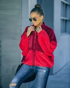 Nava Pocketed Colorblock Zip Up Jacket - Wine - FINAL SALE -clothes Sales FO6C2341 40bf6b4b 8638 497c b2e2 ff29d9e68136