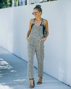 Proud And Loud Cotton Cheetah Overalls - FINAL SALE -clothes Sales FO6C2707