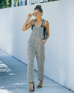 Proud And Loud Cotton Cheetah Overalls - FINAL SALE -clothes Sales FO6C2714
