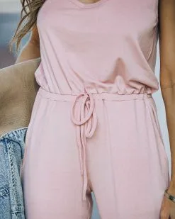 Yanna Pocketed Drawstring Knit Jumpsuit - Blush - FINAL SALE -clothes Sales FO6C2728 a536cbcc ae9f 4626 9184 dbc9c1c03ce0