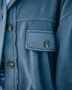 Brock Pocketed Fleece Button Down Shacket - Slate Grey - FINAL SALE -clothes Sales FO6C4040 f3170f88 111d 416a af4a d99eaa712744
