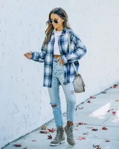 Denise Plaid Button Down Shacket - FINAL SALE -clothes Sales FO6C4215 37241180 a6e2 40b4 8f39 6fc5a8cece1e