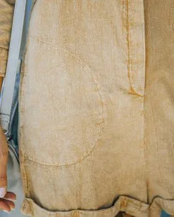 Torrance Cotton Pocketed Romper - Tan - FINAL SALE -clothes Sales FO6C4380